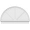 Ekena Millwork Half Round 3 Spoke Architectural Grade PVC Combination Pediment, 56"W x 34-3/4"H x 2-3/4"P PEDPC056X350HRO03 - alternate 4